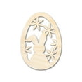 thumbnail image 1 of Unfinished Wood Easter Bunny Flower Egg Shape - Easter Craft - up to 46" DIY 14" / 1/2", 1 of 4