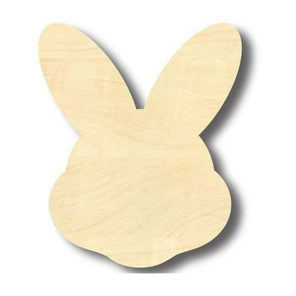 Unfinished Wood Easter Bunny Head Shape - Craft - up to 46" DIY 5" / 1/8"