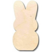 Unfinished Wood Easter Bunny Marshmallow Cutout - Craft- up to 24" DIY 8" / 1/8"