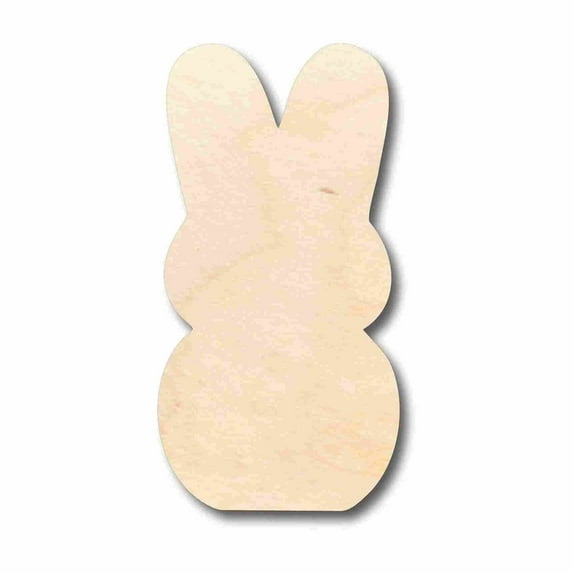 Unfinished Wood Easter Bunny Marshmallow Cutout - Craft- up to 46" DIY 16" / 1/8"
