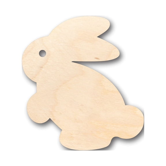 Unfinished Wood Easter Bunny Shape - Craft - up to 46" DIY 4" / 1/8"