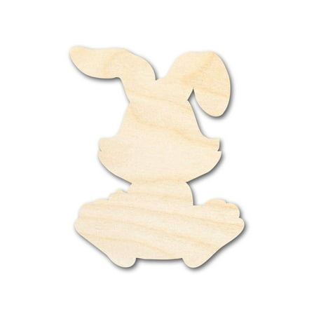 Unfinished Wood Easter Bunny Shape 10" / 1/4"