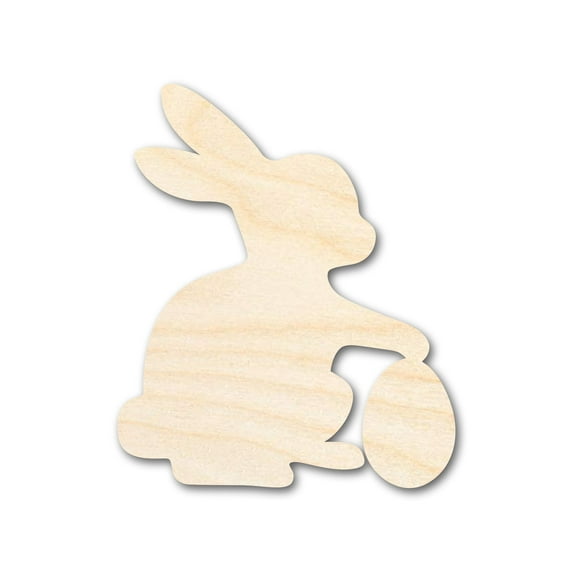 Unfinished Wood Easter Bunny Shape - Easter Bunny Egg Craft - up to 46" DIY 10" / 1/8"
