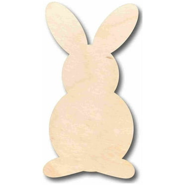 Unfinished Wood Easter Bunny Silhouette - Craft- up to 46" DIY 16" / 1/8"