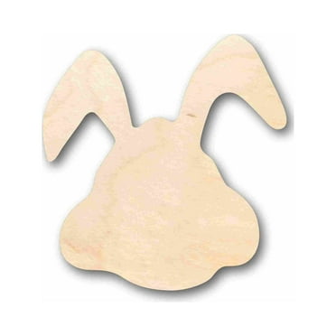 Unfinished Wood Easter Bunny Silhouette - Craft- up to 46" DIY 3" / 1/8"