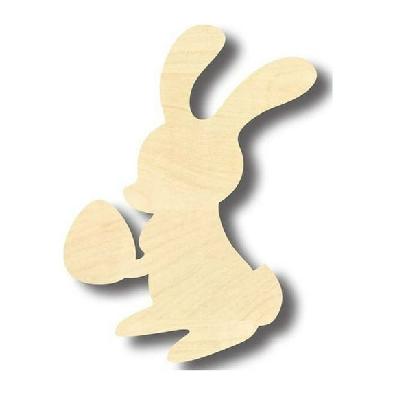Unfinished Wood Easter Bunny w- Egg Shape - Craft - up to 46" DIY 18" / 1/8"