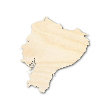 Unfinished Wood Ecuador Shape - Craft - up to 46" 4" / 1/4"