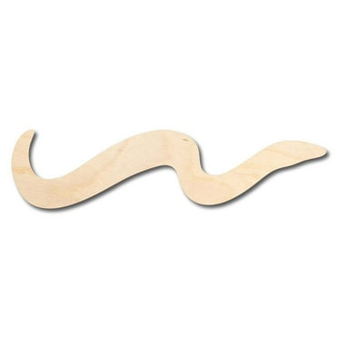 Unfinished Wood Eel Shape - Ocean - Craft - up to 46" DIY 5" / 1/4"