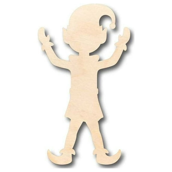 Unfinished Wood Elf Shape - Santa's Helper - Christmas - Ornament - Craft - up to 46" DIY 18" / 3/4"