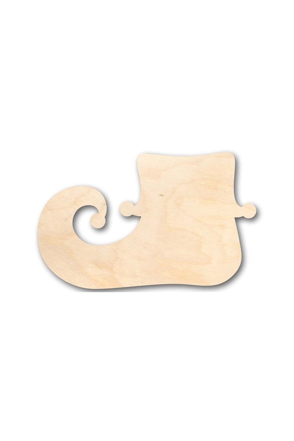 Unfinished Wood Elf Shoe Shape - Christmas - Ornament - Craft - up to 46" DIY 10" / 1/4"
