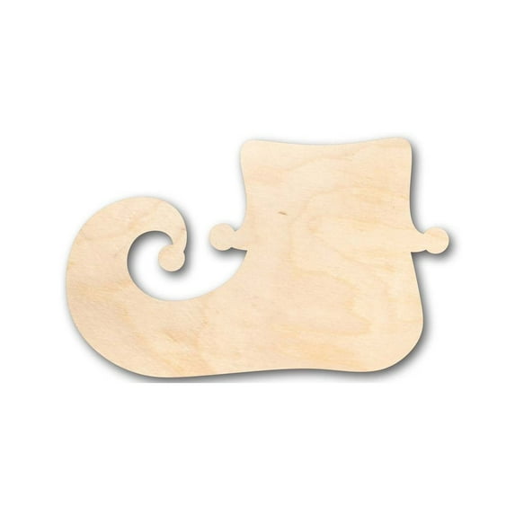 Unfinished Wood Elf Shoe Shape - Christmas - Ornament - Craft - up to 46" DIY 20" / 1/8"