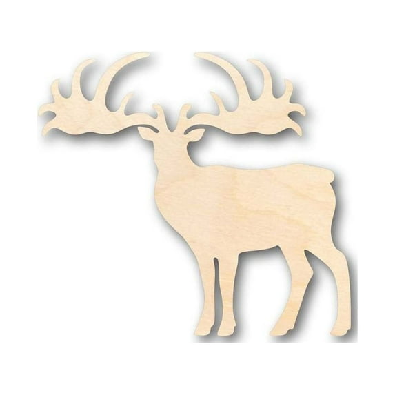 Unfinished Wood Elk Shape - Animal - Wildlife - Craft - up to 46" DIY 10" / 1/8"