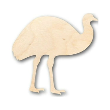 Unfinished Wood Emu Shape - Animal - Wildlife - Craft - up to 46" DIY 5" / 1/4"