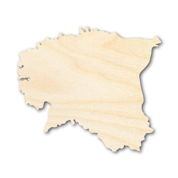 Unfinished Wood Estonia Country Shape - European Craft - up to 46" DIY 30" / 1/4"