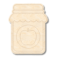 thumbnail image 1 of Unfinished Wood Etched Apple Jam Shape | Paint By Line Crafts 24" / 1/4", 1 of 2