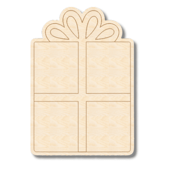 Unfinished Wood Etched Birthday Gift Shape 18" / 1/8"