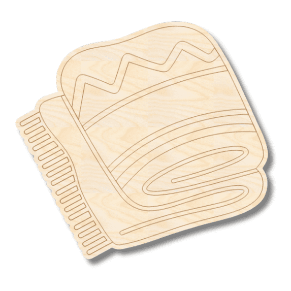 Unfinished Wood Etched Blanket Shape | Paint By Line Crafts 12" / 1/8"