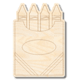 thumbnail image 1 of Unfinished Wood Etched Box of Crayons Shape | Paint By Line Crafts 10" / 1/4", 1 of 2