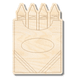thumbnail image 1 of Unfinished Wood Etched Box of Crayons Shape 8" / 1/4", 1 of 2
