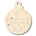 thumbnail image 1 of Unfinished Wood Etched Boy Elf Ornament Shape | Paint By Line Crafts 4" / 1/8", 1 of 1