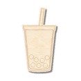 thumbnail image 1 of Unfinished Wood Etched Bubble Tea Shape 14" / 1/4", 1 of 2