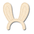 thumbnail image 1 of Unfinished Wood Etched Bunny Ears Shape 16" / 1/8", 1 of 2