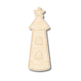 thumbnail image 1 of Unfinished Wood Etched Castle Tower Shape 6" / 1/4", 1 of 2