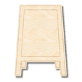 thumbnail image 1 of Unfinished Wood Etched Chalk Easel Shape 14" / 1/4", 1 of 2