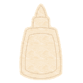 thumbnail image 1 of Unfinished Wood Etched Crafty Glue Shape 4" / 1/8", 1 of 2