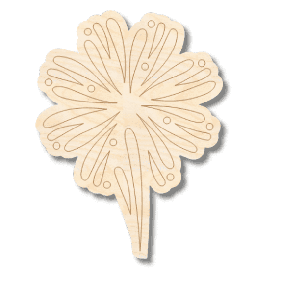 Unfinished Wood Etched Firework Shape | Paint By Line Crafts 20" / 1/8"