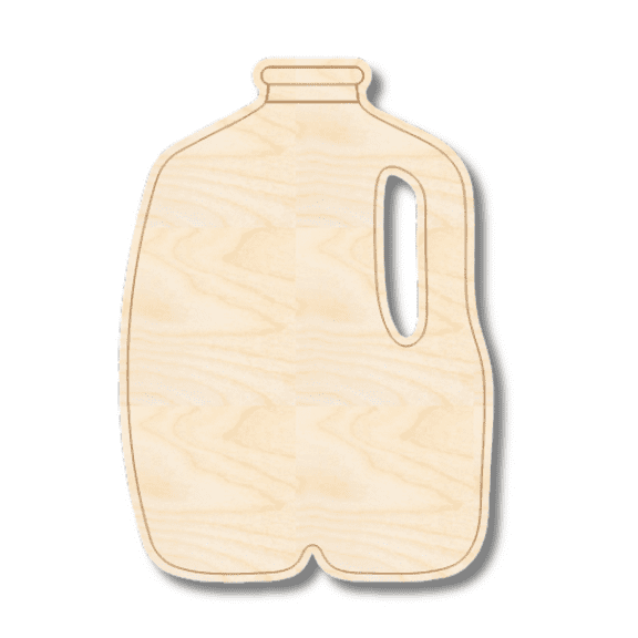 Unfinished Wood Etched Gallon Jug Shape 3" / 1/4"