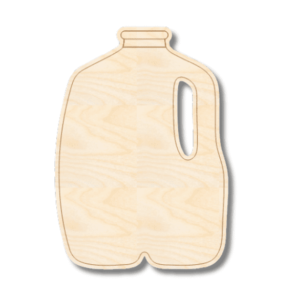 Unfinished Wood Etched Gallon Jug Shape | Paint By Line Crafts 5" / 1/8"