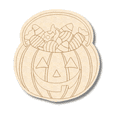 thumbnail image 1 of Unfinished Wood Etched Halloween Candy Bucket Shape | Paint By Line Crafts 16" / 1/4", 1 of 2