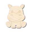 thumbnail image 1 of Unfinished Wood Etched Hippo Shape 7" / 1/8", 1 of 2