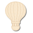 thumbnail image 1 of Unfinished Wood Etched Hot Air Balloon Shape 10" / 1/8", 1 of 2