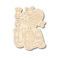 thumbnail image 1 of Unfinished Wood Etched I Heart USA Shape 5" / 1/8", 1 of 2