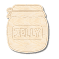 thumbnail image 1 of Unfinished Wood Etched Jelly Shape 14" / 1/4", 1 of 2