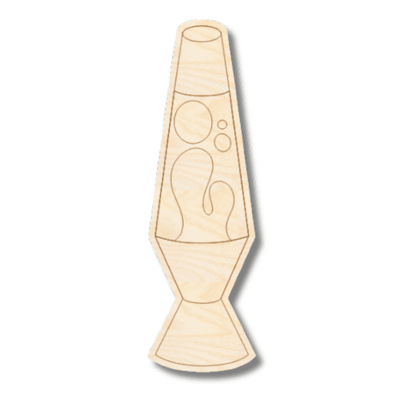 Unfinished Wood Etched Lava Lamp Shape 12" / 1/4"