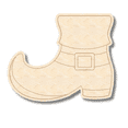 thumbnail image 1 of Unfinished Wood Etched Leprechaun Shoe Shape 18" / 1/8", 1 of 2