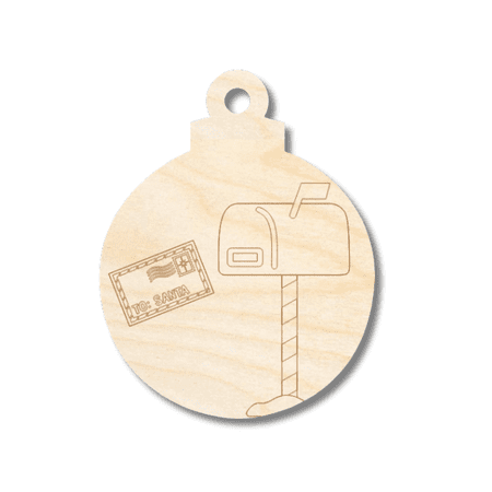Unfinished Wood Etched Letters to Santa Ornament Shape | Paint By Line Crafts 30" / 1/4"