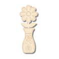 thumbnail image 1 of Unfinished Wood Etched Mom Flower Vase Shape 6" / 1/8", 1 of 2