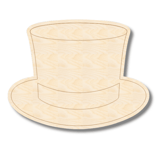 Unfinished Wood Etched New Year Hat Shape 24" / 1/8"