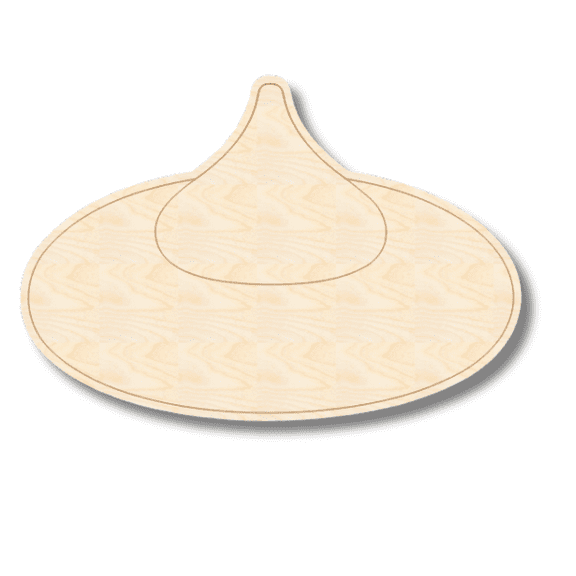 Unfinished Wood Etched Peanut Butter Cookie Shape | Paint By Line Crafts 8" / 1/8"