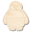 thumbnail image 1 of Unfinished Wood Etched Penguin Shape 12" / 1/8", 1 of 2