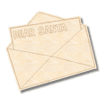 thumbnail image 1 of Unfinished Wood Etched Santa Letter Shape | Paint By Line Crafts 10" / 1/8", 1 of 2