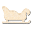 thumbnail image 1 of Unfinished Wood Etched Santa's Sleigh Shape | Paint By Line Crafts 24" / 1/4", 1 of 2