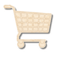 thumbnail image 1 of Unfinished Wood Etched Shopping Cart Shape 20" / 1/4", 1 of 2
