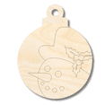 thumbnail image 1 of Unfinished Wood Etched Snowman Ornament Shape | Paint By Line Crafts 8" / 1/4", 1 of 1
