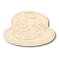 thumbnail image 1 of Unfinished Wood Etched Stack of Pancakes Shape | Paint By Line Crafts | up to 30" DIY 20" / 1/4", 1 of 2