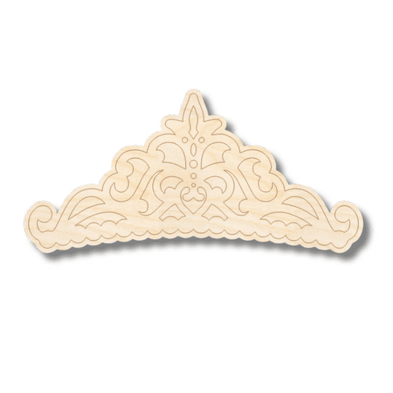 Unfinished Wood Etched Tiara Shape 10" / 1/8"